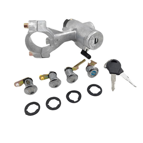 Ignition Barrel Switch Door Locks 2 Key Barn Set Silver Fit For Nissan Patrol GQ Y60 1988-1998 IBA-NS003 - Machter