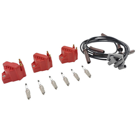 3 Pack Ignition Coil + 6 x Leads Fit For Holden Commodore VP VR VS VT VX VY V6 3.8L - Machter
