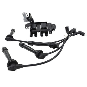 Ignition Coil Pack & Lead Kit Fit For Kia Cerato LD Rio JB For Hyundai Accent Getz TB L4 1.6L G4EC G4ED 2001-2011 ICKIT-HY001 - Machter