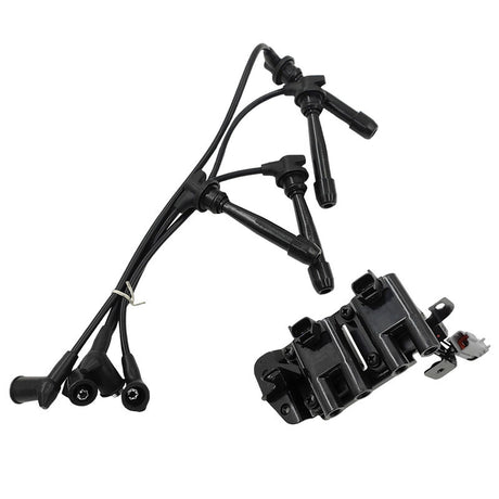 Ignition Coil Pack & Lead Kit Fit For Kia Cerato LD Rio JB For Hyundai Accent Getz TB L4 1.6L G4EC G4ED 2001-2011 ICKIT-HY001 - Machter