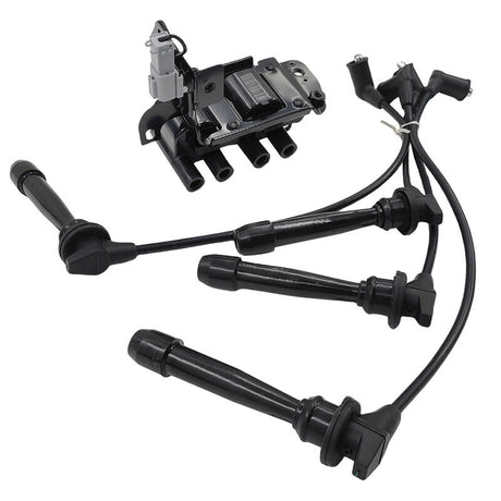 Ignition Coil Pack & Lead Kit Fit For Kia Cerato LD Rio JB For Hyundai Accent Getz TB L4 1.6L G4EC G4ED 2001-2011 ICKIT-HY001 - Machter