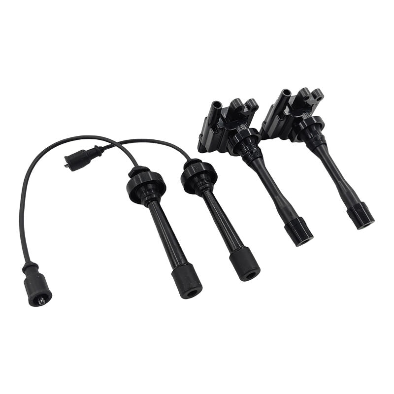 Ignition Coils Spark Plug Leads Service Kit Fit For Mitsubishi Lancer CE CG CH Outlander ZE 4 Cylinder 16V ICKIT-MB001 - Machter