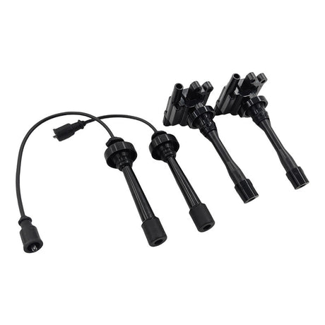 Ignition Coils Spark Plug Leads Service Kit Fit For Mitsubishi Lancer CE CG CH Outlander ZE 4 Cylinder 16V ICKIT-MB001 - Machter