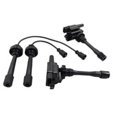 Ignition Coils Spark Plug Leads Service Kit Fit For Mitsubishi Lancer CE CG CH Outlander ZE 4 Cylinder 16V ICKIT-MB001 - Machter