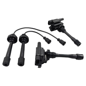 Ignition Coils Spark Plug Leads Service Kit Fit For Mitsubishi Lancer CE CG CH Outlander ZE 4 Cylinder 16V ICKIT-MB001 - Machter