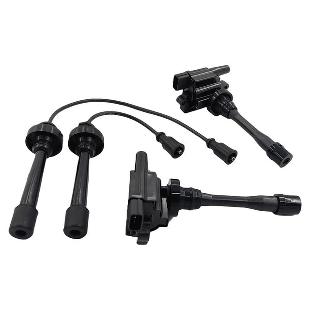 Ignition Coils Spark Plug Leads Service Kit Fit For Mitsubishi Lancer CE CG CH Outlander ZE 4 Cylinder 16V ICKIT-MB001 - Machter