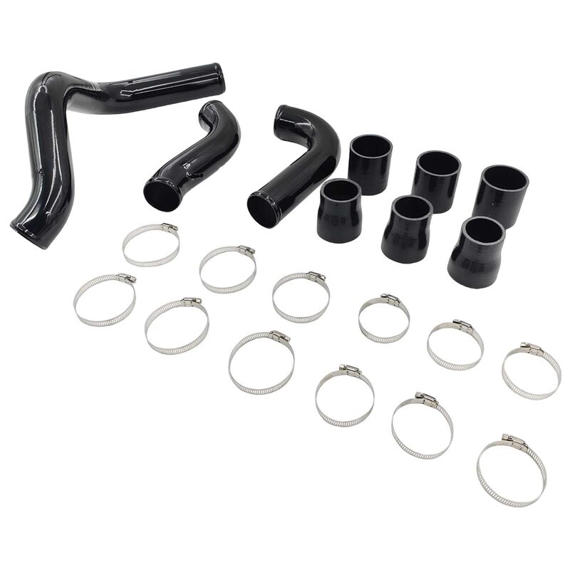 Intercooler Piping Kit With Joints & Clamps Black Fit For Nissan Navara D40 Turbo 2.5L YD25DDTI Engine 2005-2014 ICP-NS001-BLK - Machter