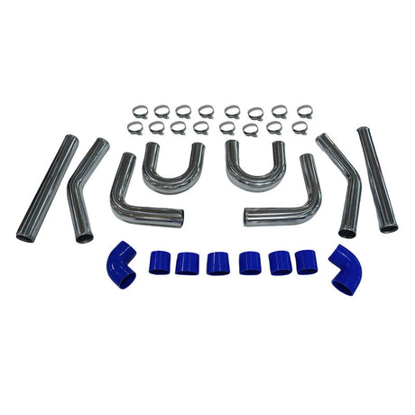 3Inch 76mm 3" Universal Turbo Intercooler Piping Pipe Kit Aluminum Fit For All Turbo Projects - Machter