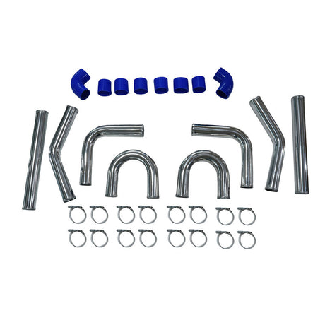 3Inch 76mm 3" Universal Turbo Intercooler Piping Pipe Kit Aluminum Fit For All Turbo Projects - Machter