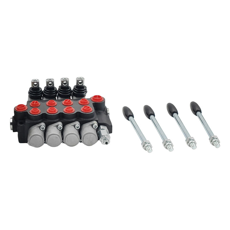 4 Spool P40 Hydraulic Directional Control Valve Fit For Tractor Loader Wood Chipper Excavator Forklift ICV-P40 - Machter