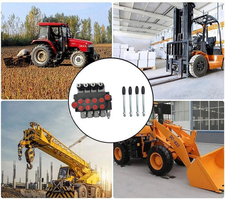 4 Spool P40 Hydraulic Directional Control Valve Fit For Tractor Loader Wood Chipper Excavator Forklift - Machter