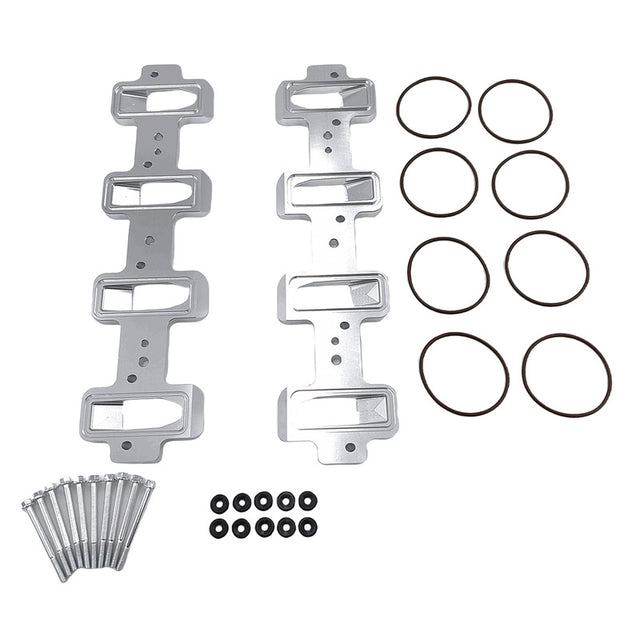 Aluminium Intake Manifold Adapter Plate Kit for LS Cathedral Port Cylinder Head IMAB-LS001 - Machter