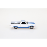 Ford Falcon XC Cobra Ute White with Blue Stripes Diecast Model Car 1:32 Scale (Approx. 14–15cm) Collectible | Universal Auto Spares