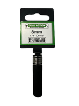 8mm 1/4" Drive Socket 6-Point Deep - Dual Action