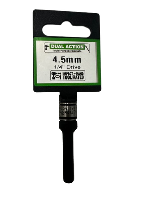 4.5mm 1/4" Drive Socket 6-Point Deep - Dual Action