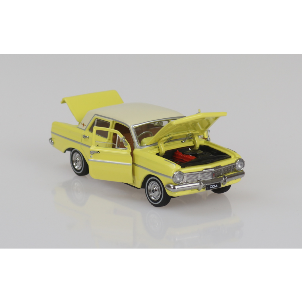 Holden EH Sedan Premier Street 2-Tone Yellow/White Fully Detailed Opening Front Doors Bonnet & Boot Diecast Model Car 1:32 Scale (Approx. 14–15cm) Collectible | Universal Auto Spares