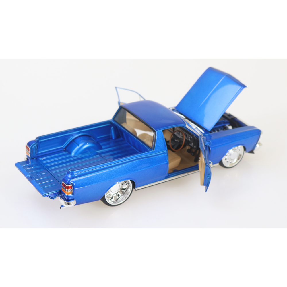Ford XY Falcon Ute Custom Supercharged Barra Engine Blue Diecast Model Car 1:24 Scale (Approx. 18–20cm) Collectible | Universal Auto Spares