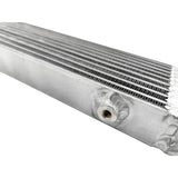 Oil Cooler Universal Dual Pass Bar & Plate 18.5 x 5.5 x 1.58 Core Large Silver 01EGB052ASL INTERC-001-SIL - Machter