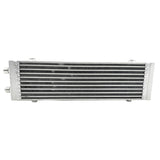 Oil Cooler Universal Dual Pass Bar & Plate 18.5 x 5.5 x 1.58 Core Large Silver 01EGB052ASL INTERC-001-SIL - Machter