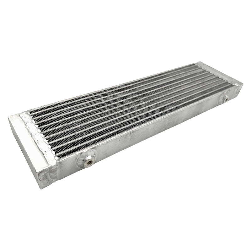 Oil Cooler Universal Dual Pass Bar & Plate 18.5 x 5.5 x 1.58 Core Large Silver 01EGB052ASL INTERC-001-SIL - Machter
