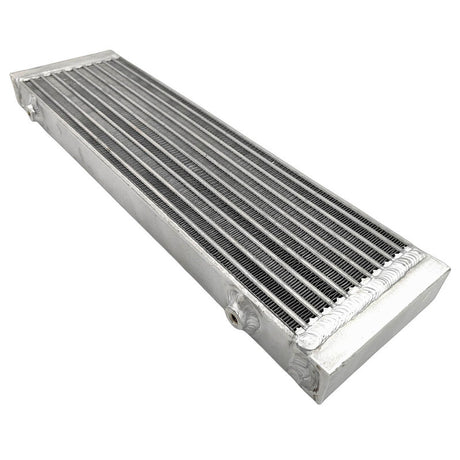 Oil Cooler Universal Dual Pass Bar & Plate 18.5 x 5.5 x 1.58 Core Large Silver 01EGB052ASL INTERC-001-SIL - Machter