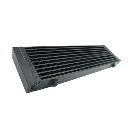 Universal Dual Pass Bar & Plate Oil Cooler 18.5"x5.5"x1.58" Core Black Large 01EGB052ASL - Machter