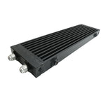 Universal Dual Pass Bar & Plate Oil Cooler 18.5"x5.5"x1.58" Core Black Large 01EGB052ASL INTERC-001 - Machter
