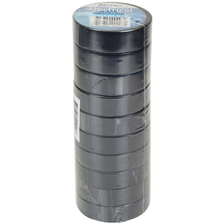 PVC Electrical Tape 18mm x 10m Black 10 Rolls - NITTO | Universal Auto Spares