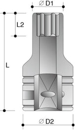 Dual Action 14mm 1/2 DR 6PT Thin Wall Deep Socket - Action Industrial | Universal Auto Spares