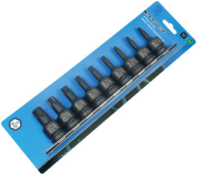 9 Pieces 1/2" DR Impact Internal Torx Driver Set T27-T70 - Action
