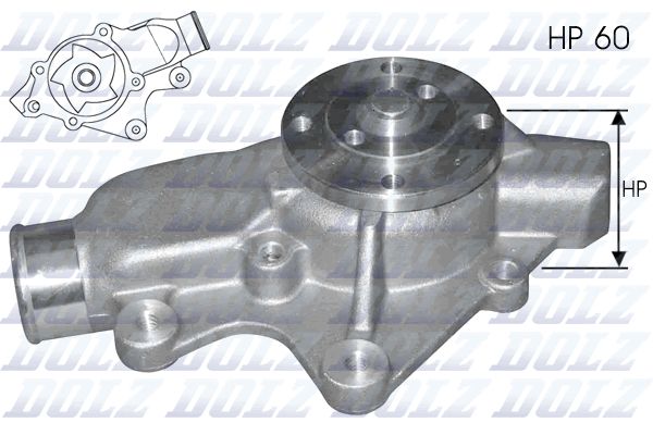 Jeep 4.0L 242 Water Pump Std Rotatio J202DZ - Austral | Universal Auto Spares