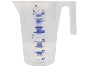 Plastic Measuring Jug 500ml Capacity with Printed Scale - AUTOKING