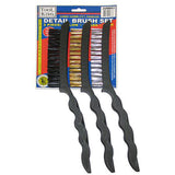 Wire Brush Set 3 Piece with 13" Plastic Handles Nylon, Steel, Brass - Tool King