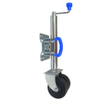 Jockey Wheel Swivel Bracket & 6" Twin Solid Rubber Tyres 340KG Rated - AUTOKING