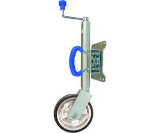 Jockey Wheel Swivel Bracket & 8" Solid Rubber Tyre. 340KG Rated - AUTOKING