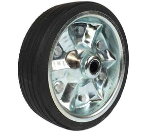 Jockey Wheel 200mm Solid Rubber Tyre Metal Rim - AUTOKING