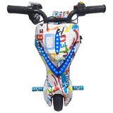 Electric Drift Go Kart for Kids 3 Wheel Ride On Trike with Bluetooth & 350W Graffito KART-01GF - Machter