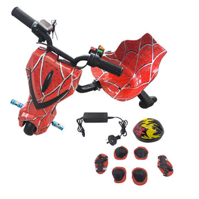 Electric Drift Go Kart for Kids 3 Wheel Ride On Trike with Bluetooth & 350W Spider KART-01R - Machter