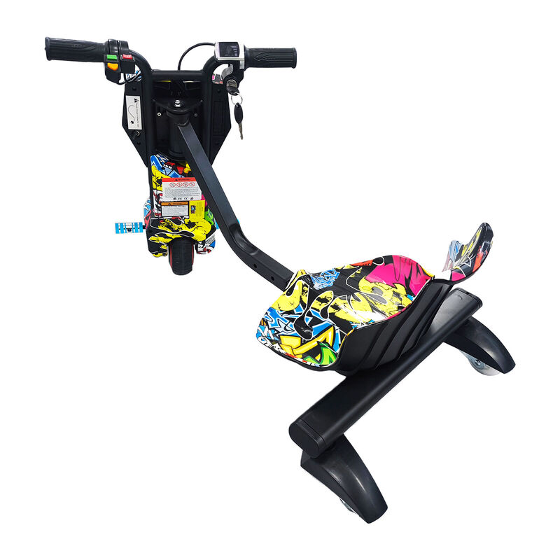 Electric Drift Go Kart for Kids 3 Wheel Ride On Trike with Bluetooth & 350W Hip-Hop KART-01TN - Machter