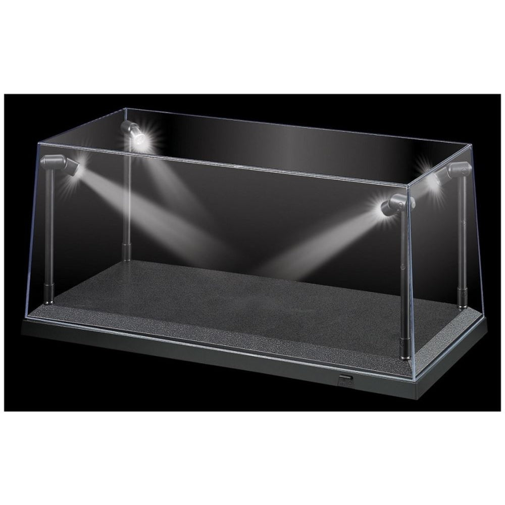 Black LED Model Car Display Case for 1:18 Scale (35.5cm) Collectible - Diecast Models