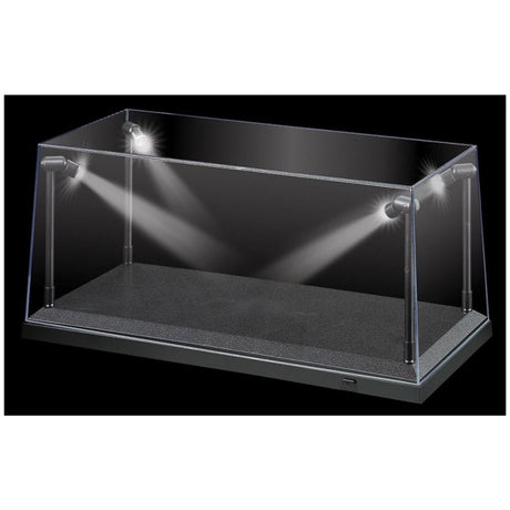 Black LED Model Car Display Case for 1:18 Scale (35.5cm) Collectible