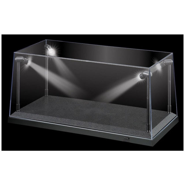Black LED Model Car Display Case for 1:18 Scale (35.5cm) Collectible - Diecast Models
