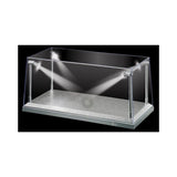 Silver LED Model Car Display Case for 1:18 Scale (35.5cm) Collectible - Diecast Models