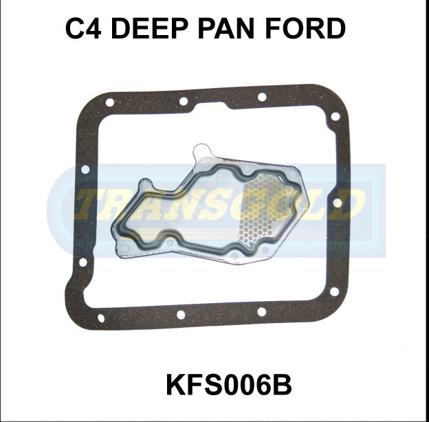 Transmission Filter Kit Fits Ford GfS6B C4 Deep Pan KFS006B - Transgold