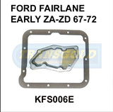 Transmission Filter Kit Fits Ford Fairlane Early Za - Zd 67-72 GfS6E KFS006E - Transgold