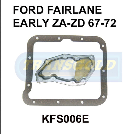 Transmission Filter Kit Fits Ford Fairlane Early Za - Zd 67-72 GfS6E KFS006E - Transgold | Universal Auto Spares