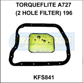 Transmission Filter Kit Fits Torqueflite A727 (2 Hole Filter) 1962-66 KFS841 - Transgold