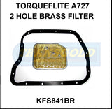 Transmission Filter Kit Fits Torqueflite A727 2 Hole Brass Filter KFS841BR - Transgold