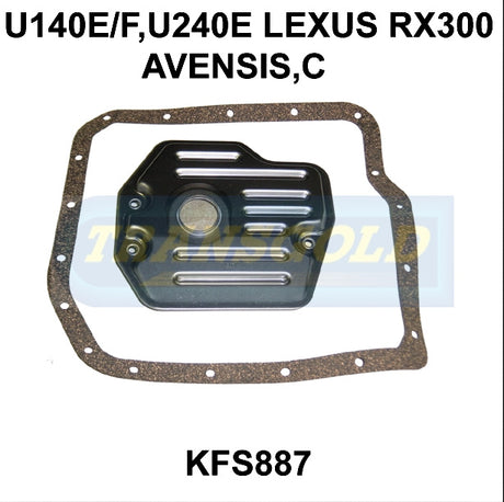 Transmission Filter Kit Fits Lexus RX300, Avensis, Celica 1999 On U140E/F, U240E KFS887 - Transgold | Universal Auto Spares