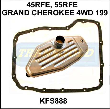 Transmission Filter Kit Fits Grand Cherokee 4WD 1999 On 45RFE, 55RFE KFS888 - Transgold | Universal Auto Spares